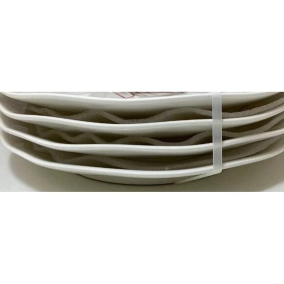 Rae Dunn Artisan Collection By Magenta "Eat" Ceramic Dessert Plates Set Of 4 8” - Picture 2 of 5